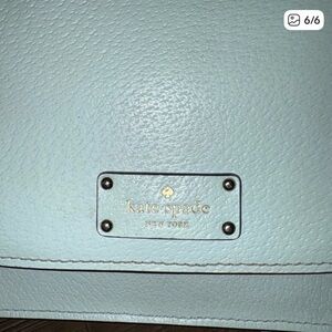 Kate Spade New York Mint Pebbled Leather Crossbody Wallet Clutch